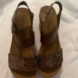 Pierre Dumas bronze wedges. Worn 1 time. Too big for me.